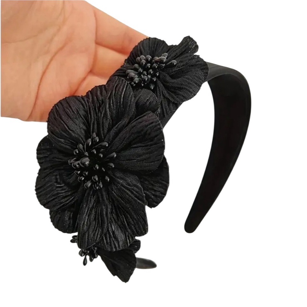 Black Floral Headband